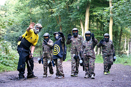 Scout Young Children Paintball Players